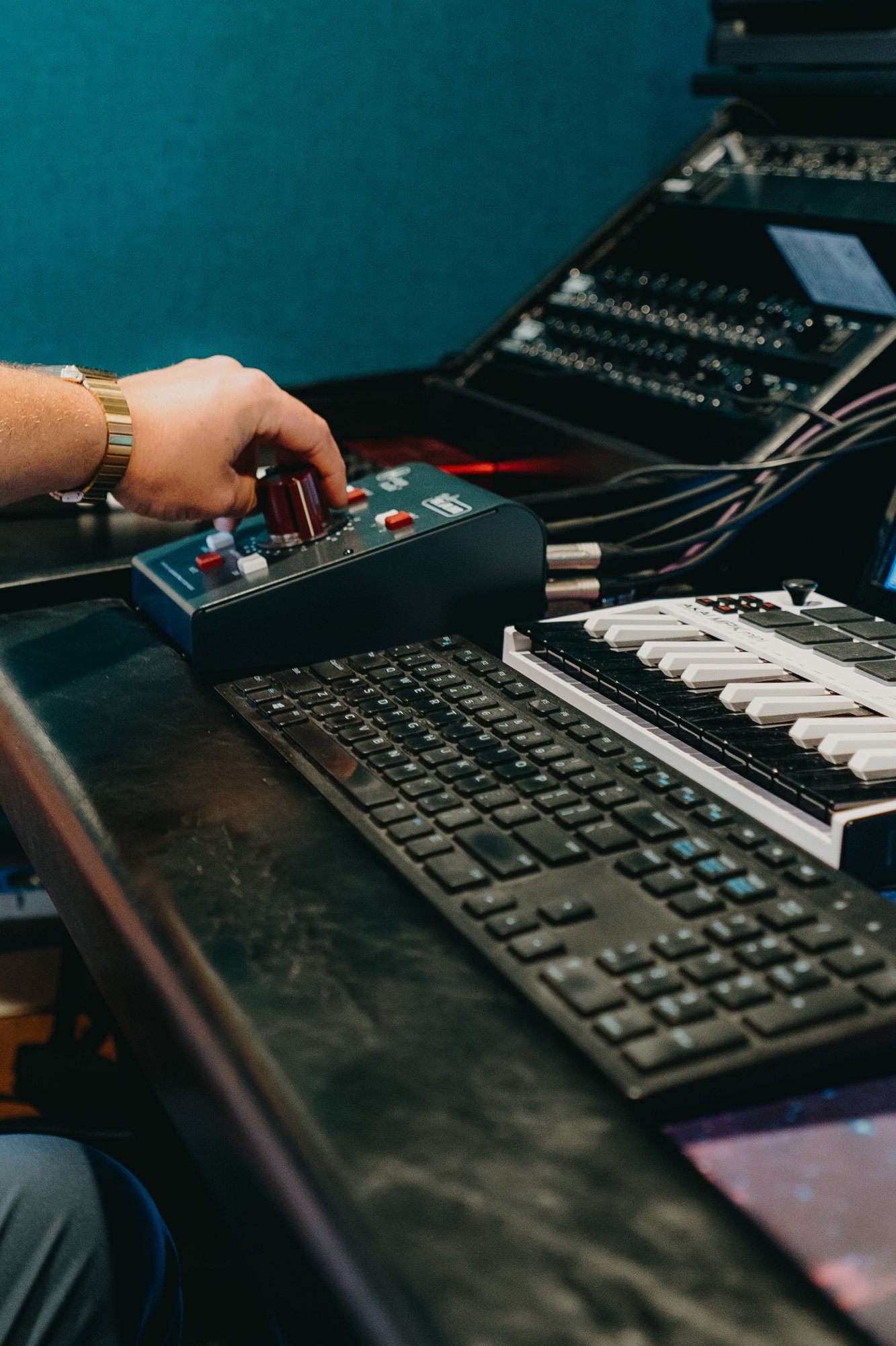 Hand adjusting recording controls